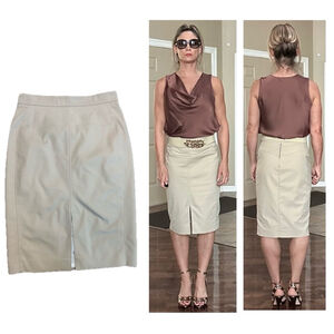 Judith & Charles beige tan pencil Skirt Sz 6 NWOT